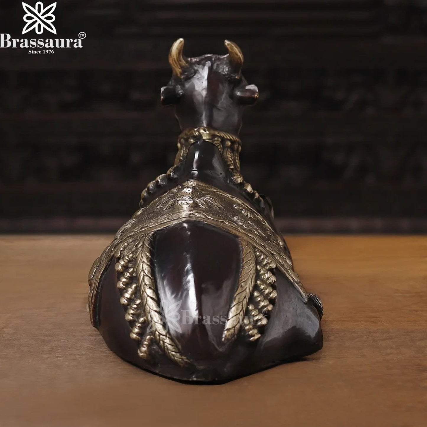 Brass Nandi Statue Weight 9.09 Kg And Height 11 Inch