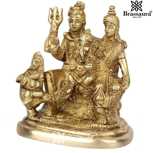 Brass Royal Golden Shiv Family Weight 1 Kg & Height 5 Inch
