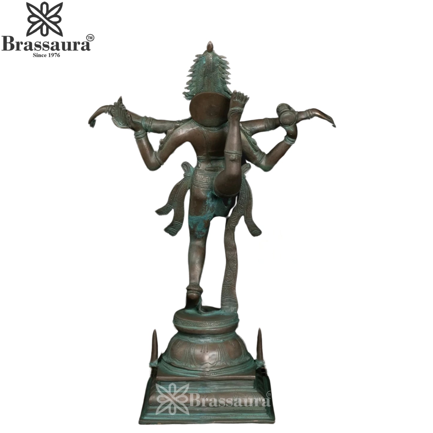 Brass Antique Lord Shiv Tandav Statue Weight 9 Kg And Height 20 Inch