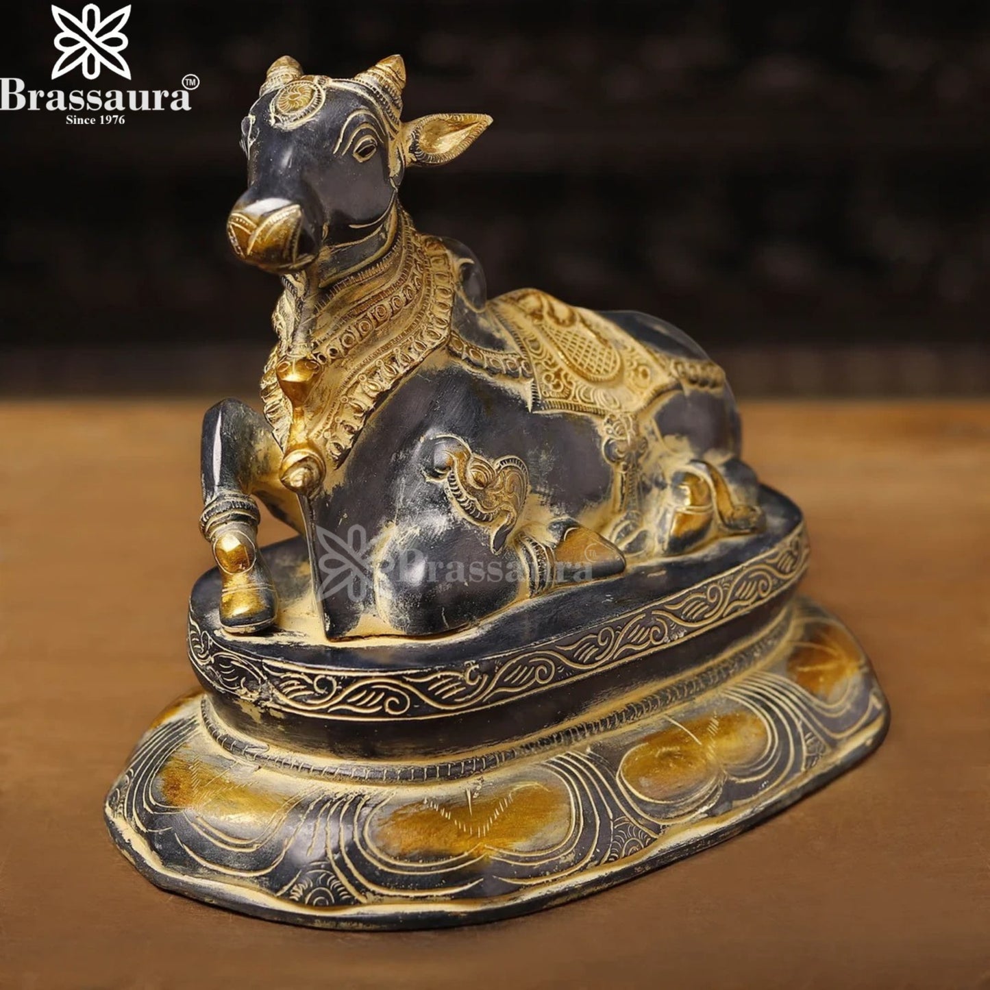 Brass Nandi Statue Weight 6.73 Kg And Height 10 Inch