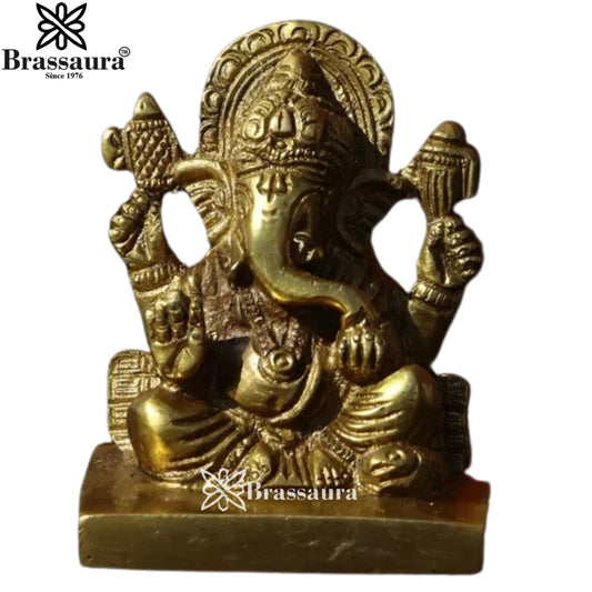 Brass Ganesha Weight .43 Kg & Height 3 Inch
