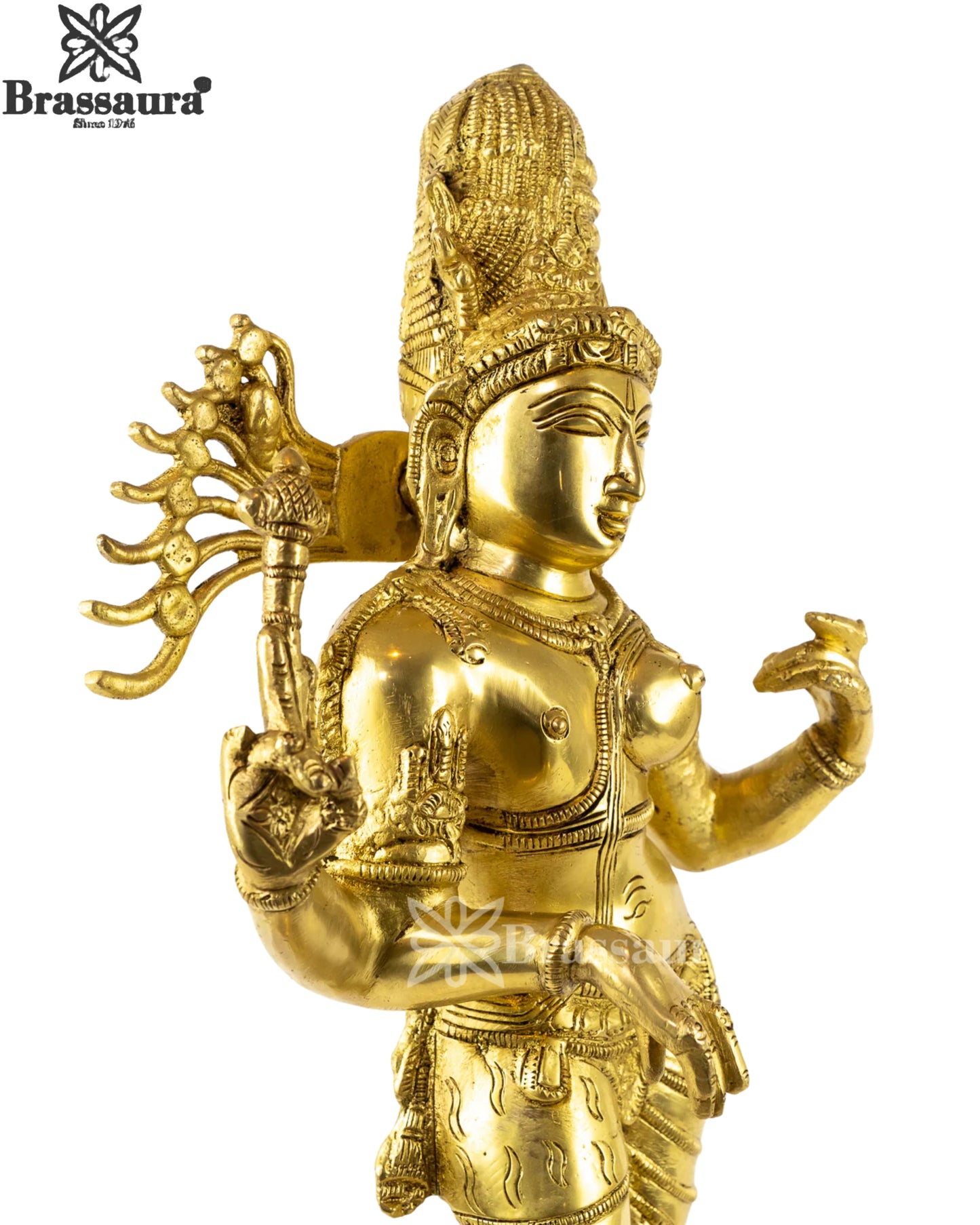 Brass Aardhnareshwar Statue Weight 8.1 Kg And Height 20.5 Inch