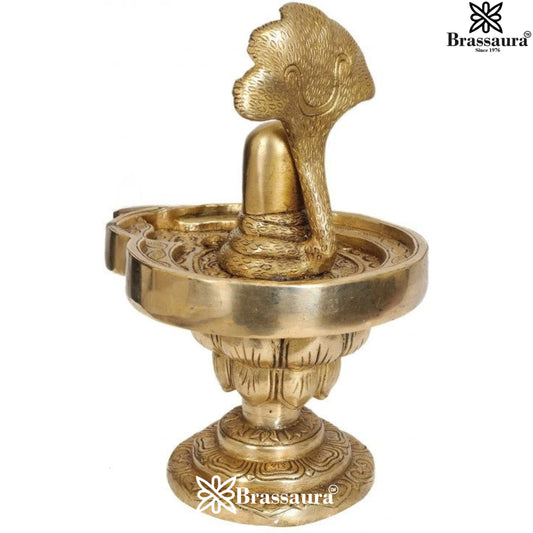 Brass Antique Shivling Weight 3 Kg & Height 9.5 Inch