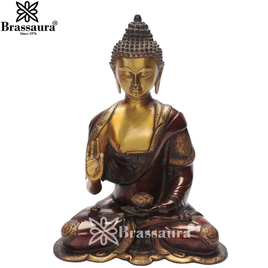 Brass Vintage Buddha Weight 7 Kg & Height 14 Inch