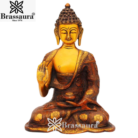 Brass Vintage Buddha Weight 3.6 Kg & Height 10 Inch