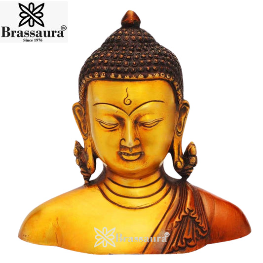 Brass Head Buddha Weight 1.5 kg & Height 6 Inch