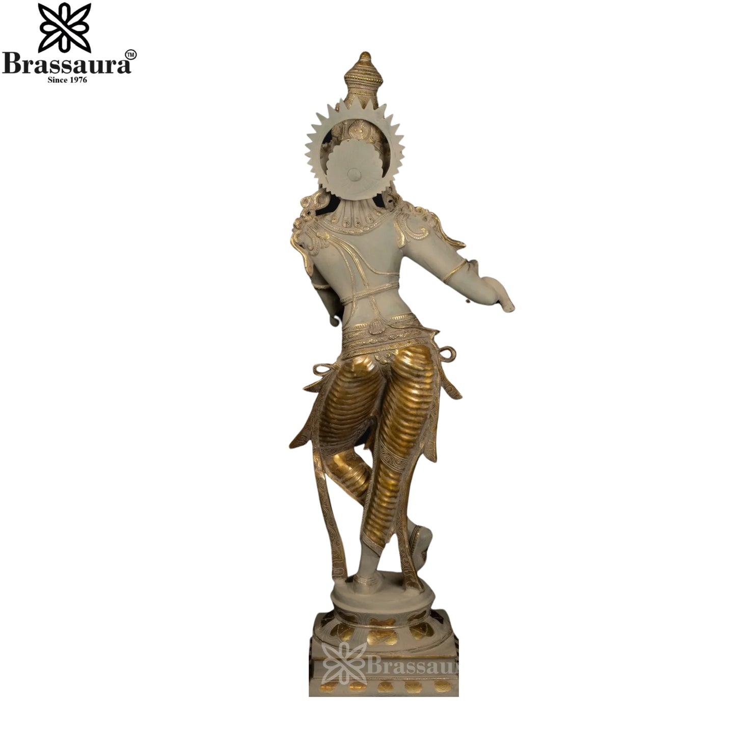 Brass Krishna Murti Weight 20.3 Kg And Height 34 Inch