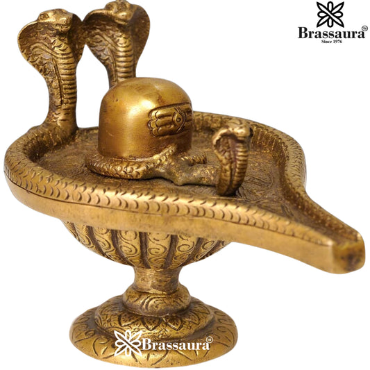 Brass Antique Shivling Weight 1 Kg & Height 4.5 Inch