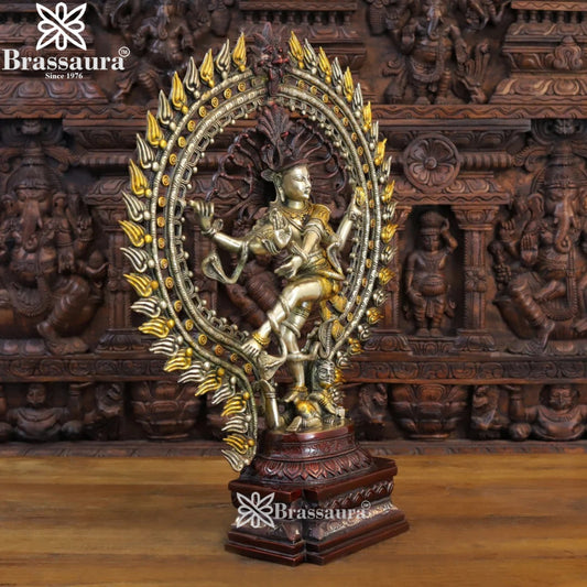 Brass Classic Dancing Natraj Statue Weight 17.12 Kg And Height 28.5 Inch
