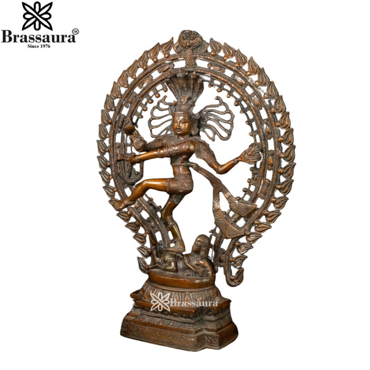 Brass Classic Dancing Natraj Statue Weight 10.25 Kg And Height 22 Inch