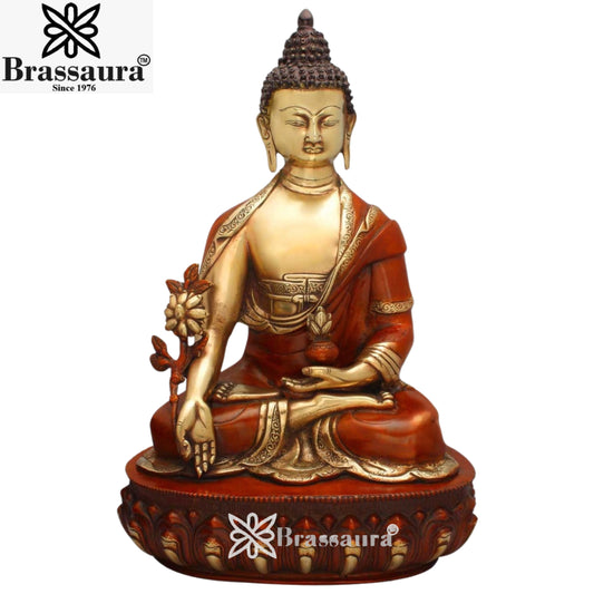 Brass Classic Buddha Weight 9.6 Kg & Height 18 Inch