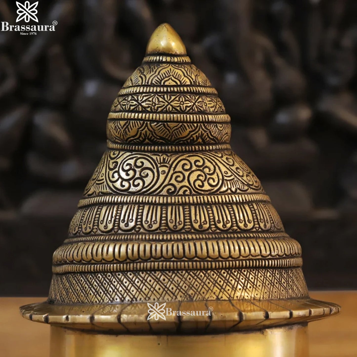 Brass Parvati Head Statue Weight 2.32 Kg And Height 14 Inch