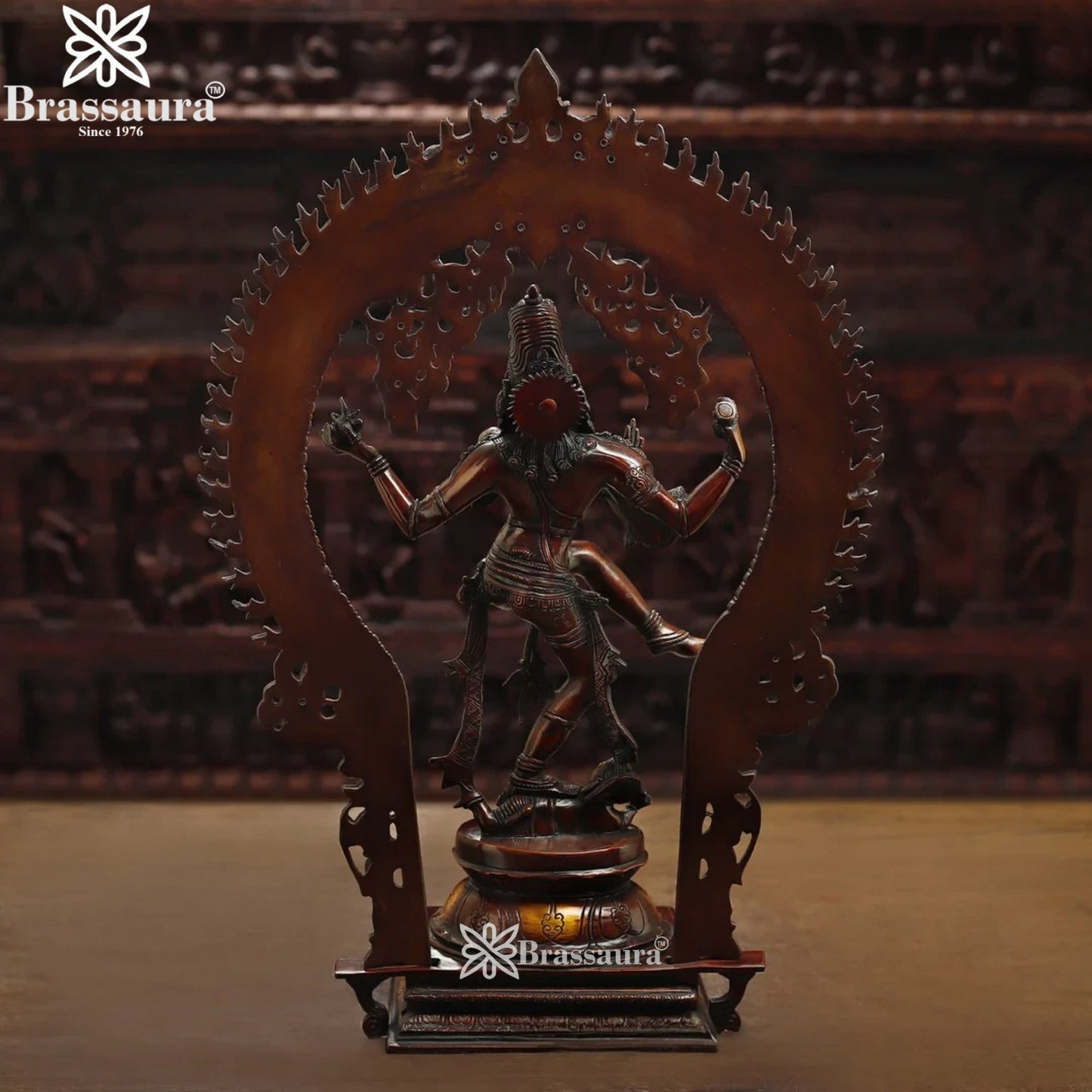 Brass Dancing Natraj Statue Weight 15.7 Kg And Height 26 Inch