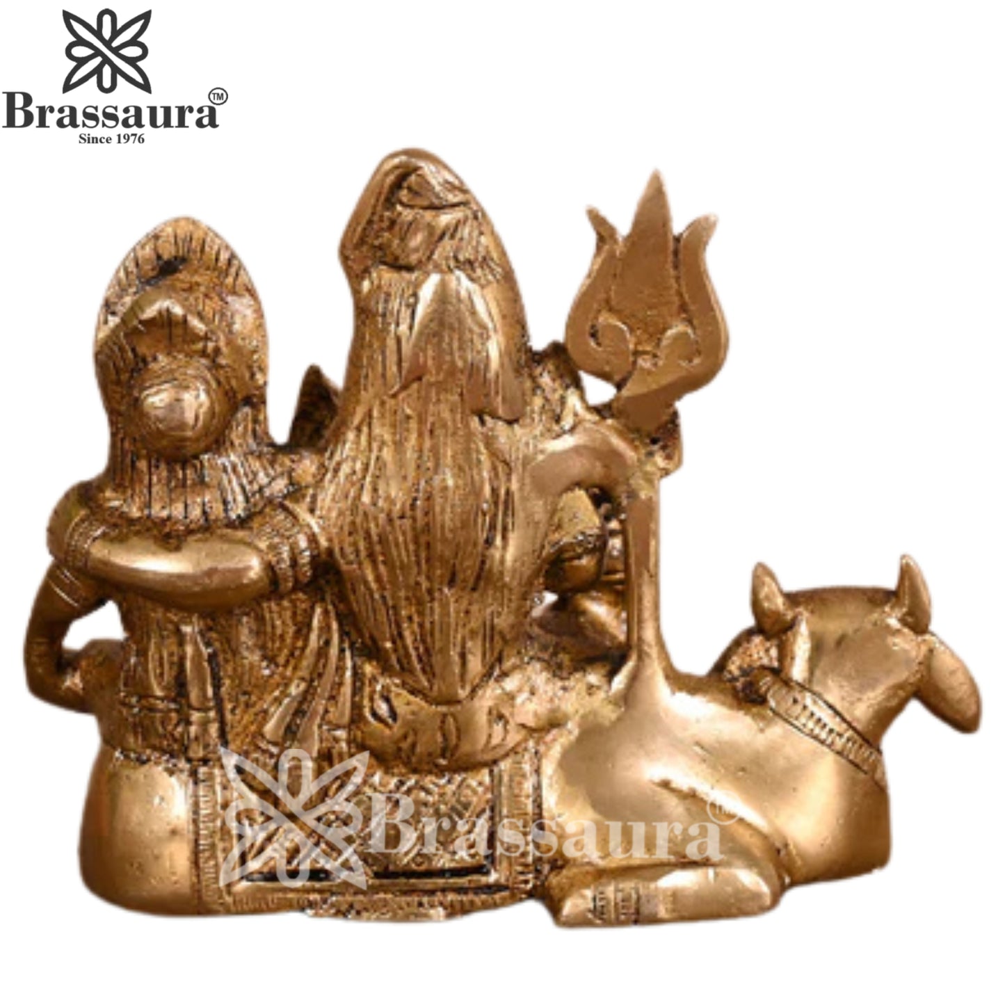 Brass Lord Shiv Family Statue Weight 1.19 Kg And Height 4 Inch