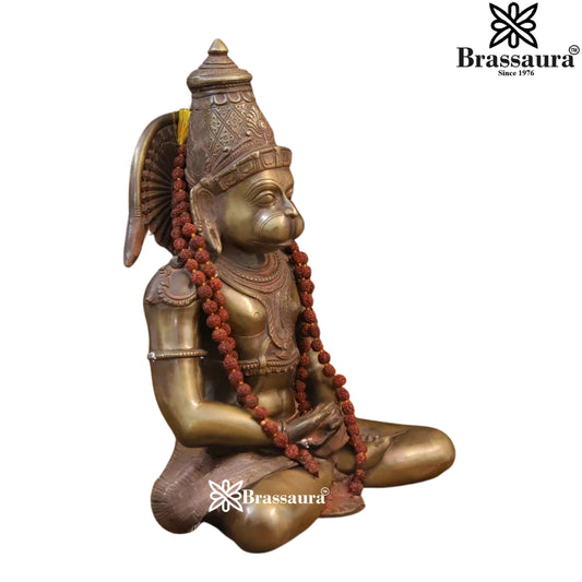 Brass Hanuman Statue Weight 8.36 Kg And Height 13 Inch