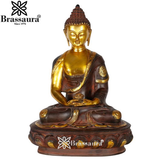Brass Elegant Buddha Weight 11 kg & Height 17 Inch
