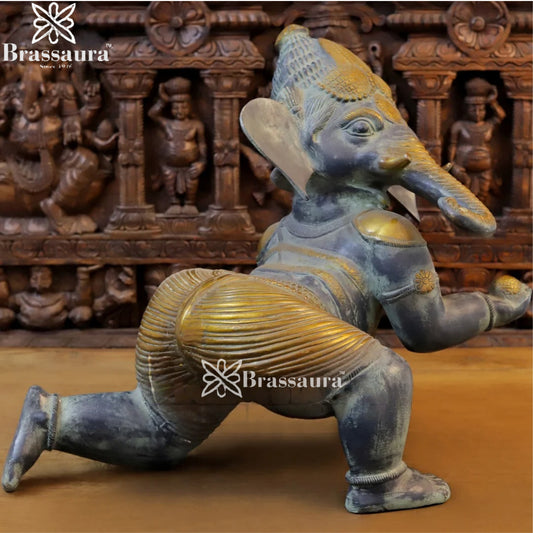 Brass Bal Ganesha Weight 22.6 Kg & Height 22.5 Inch