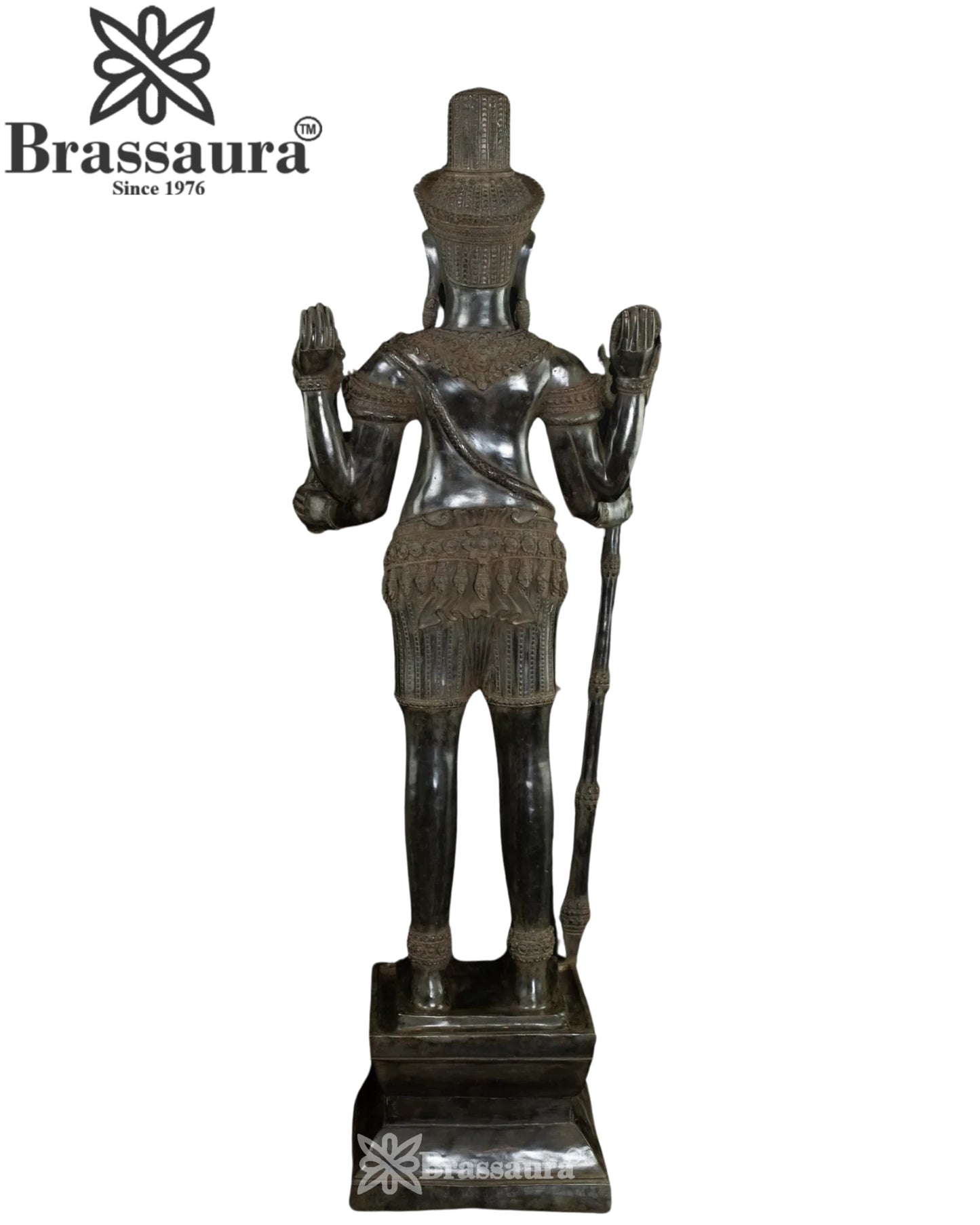 Bronze Antique Tall Lord Shiva Statue Weight 20.6 Kg And Height 36 Inch
