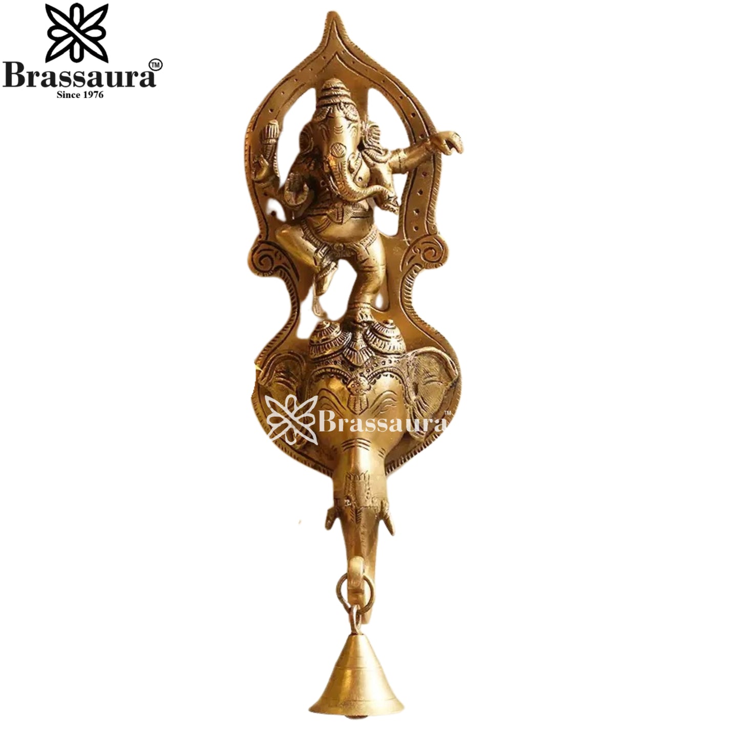 Brass Ganesha Diya Statue Weight 1.6 Kg And Height 13 Inch