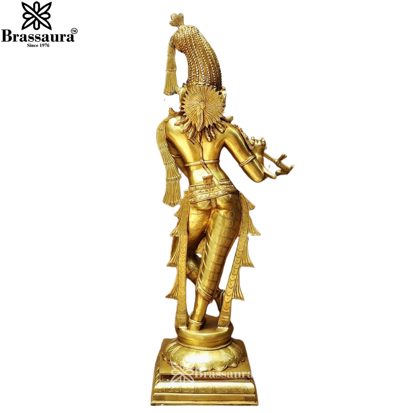 Brass Krishna Murti Weight 23 Kg And Height 36 Inch