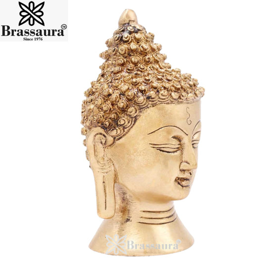 Brass Head Buddha Weight 1 kg & Height 5 Inch