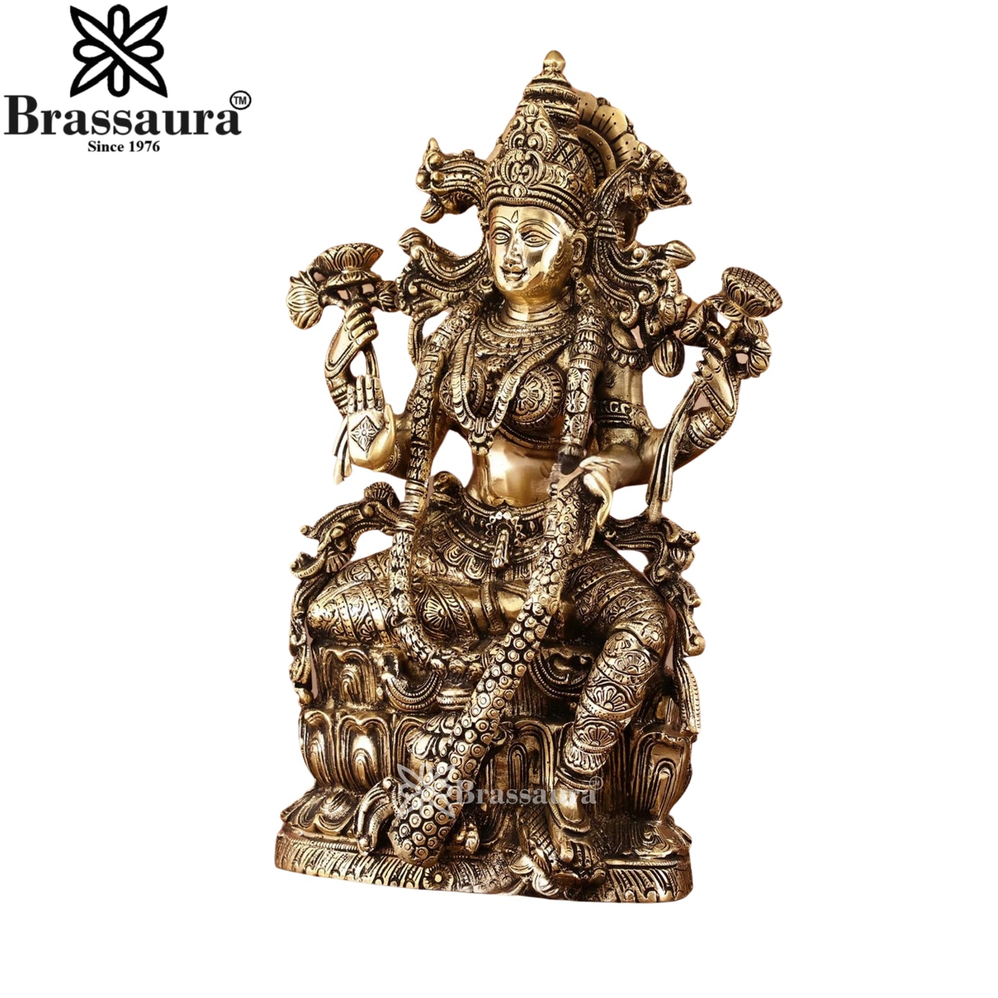 Brass Lakshmi Murti Weight 8.9 Kg And Height 15 Inch