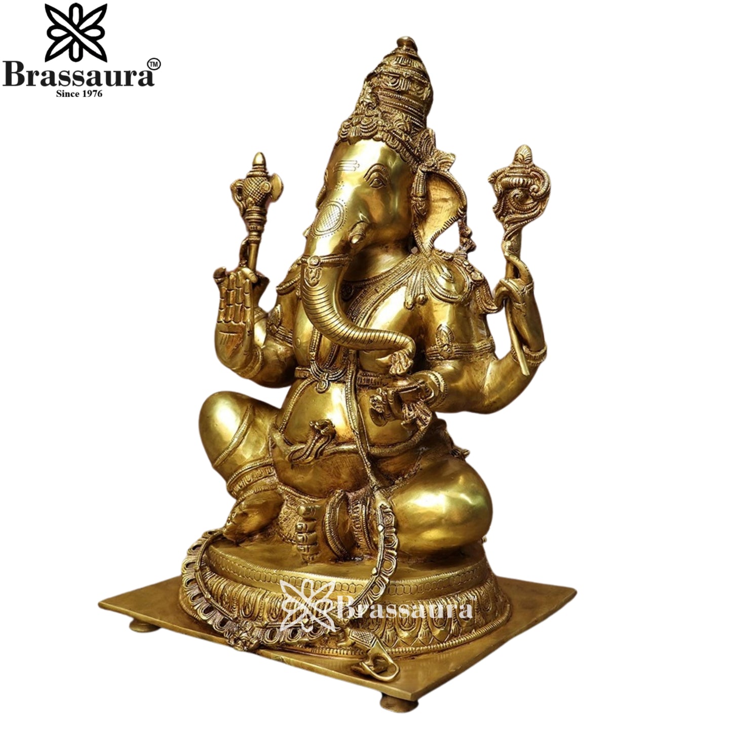 Brass Ganesha Weight 21.7 Kg & Height 20 Inch