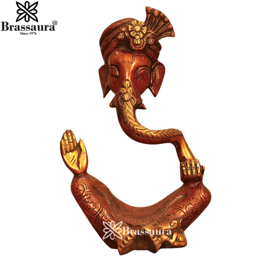 Brass Modern Ganesha Statue Weight 2.7 Kg & Height 10.2 Inch