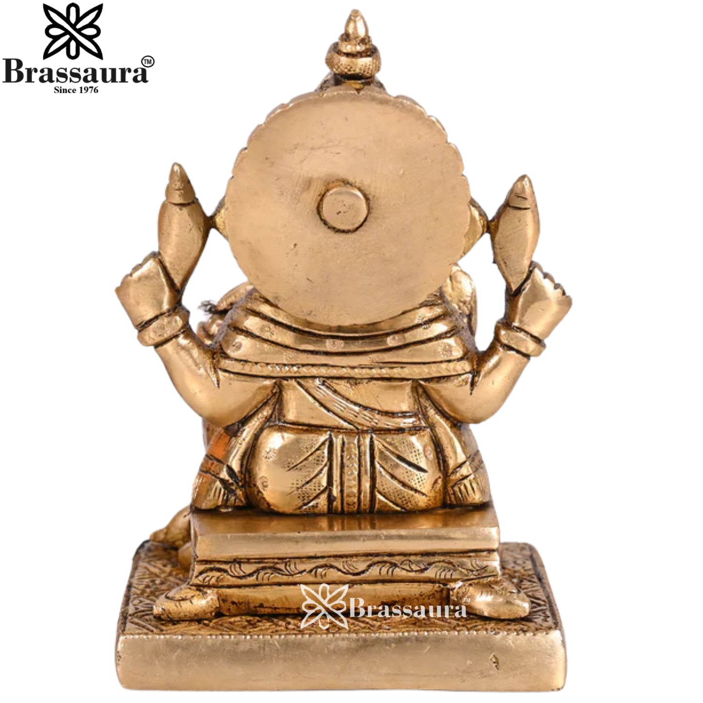 Brass Ganesha Statue Weight 1.51 Kg & Height 5 Inch