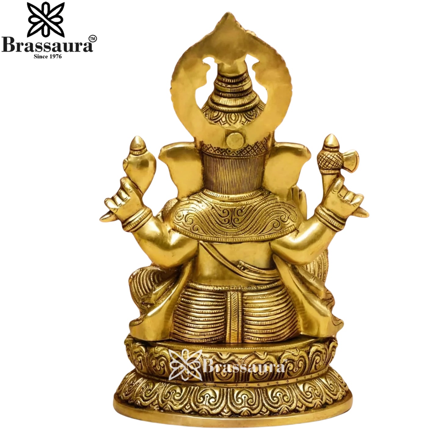 Brass Super fine Ganesha Weight 11.5 Kg & Height 14 Inch