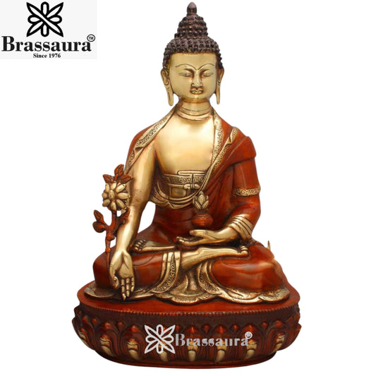Brass Classic Buddha Weight 9.6 Kg & Height 18 Inch