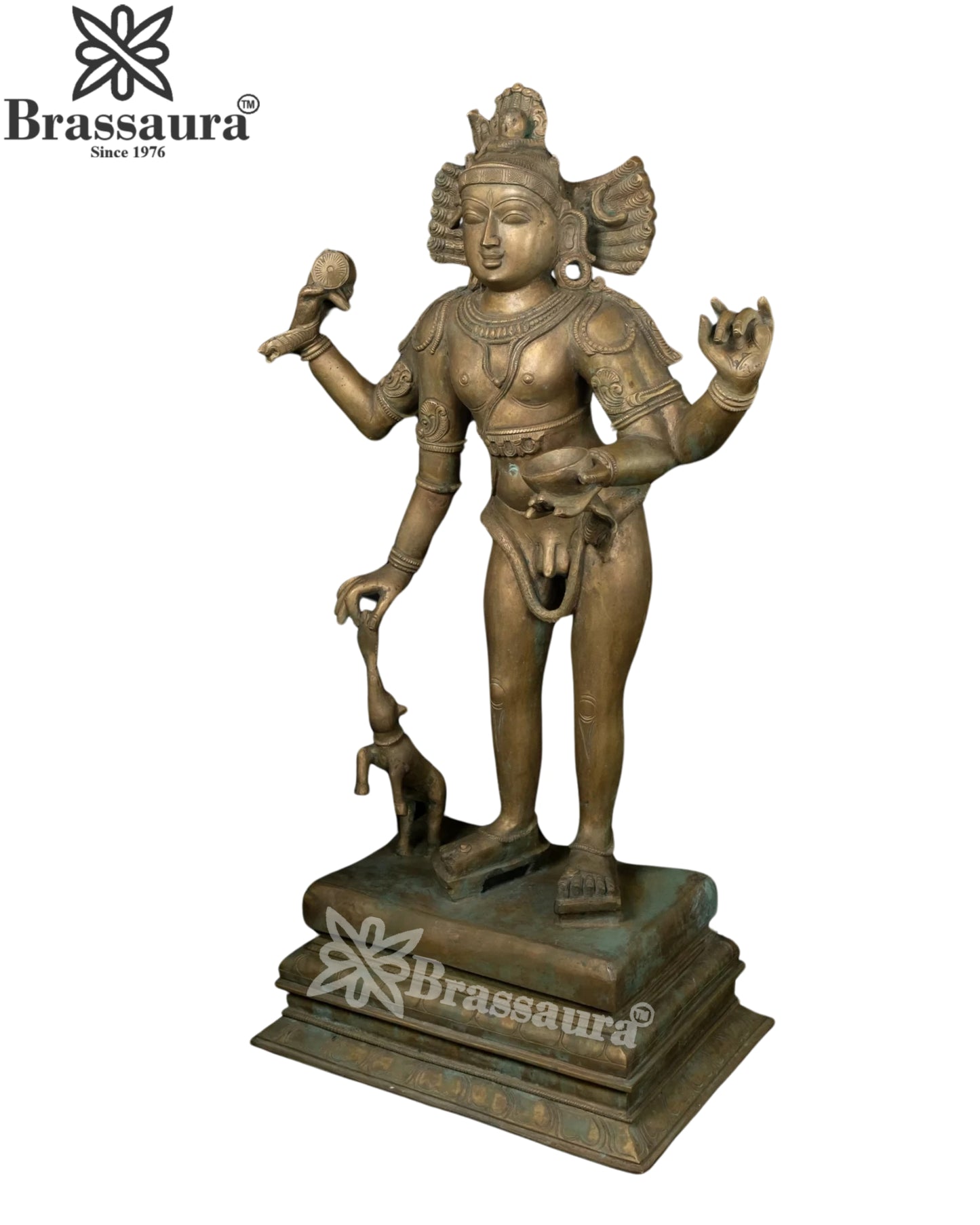 Bronze Antique Lord Bhikshatana Shiva Statue Weight 37 Kg And Height 30 Inch