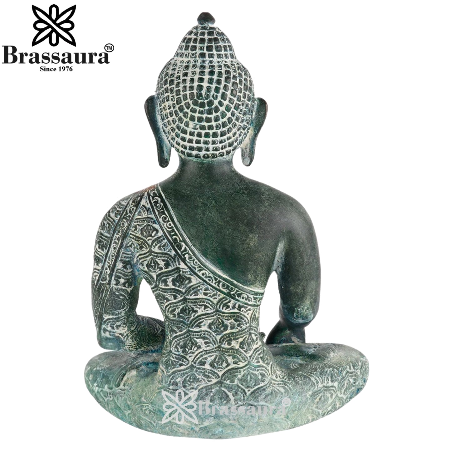 Brass Bhumisprasa Artistic Buddha Weight 4.7 kg & Height 11 Inch