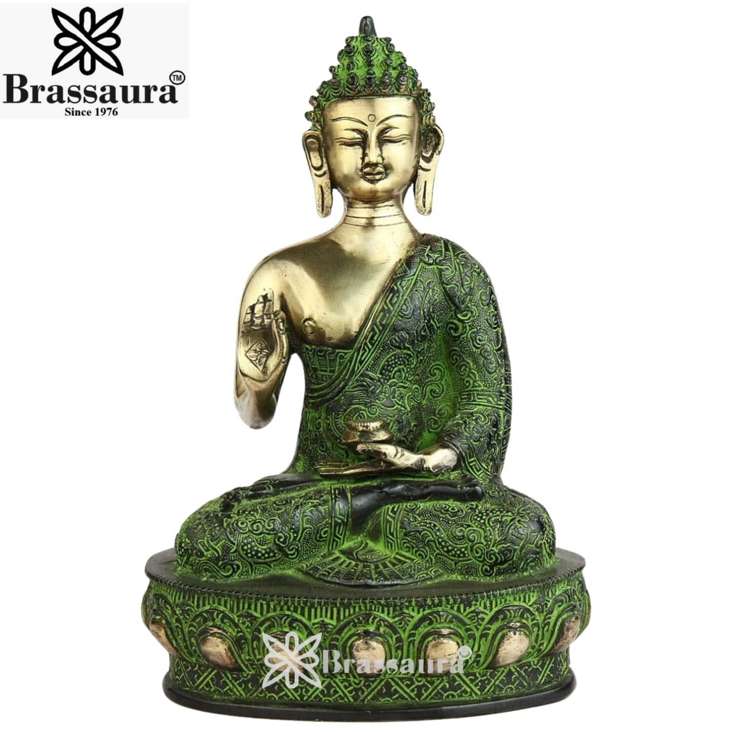 Brass Blessing Classic Buddha Weight 4.5 kg & Height 11 Inch