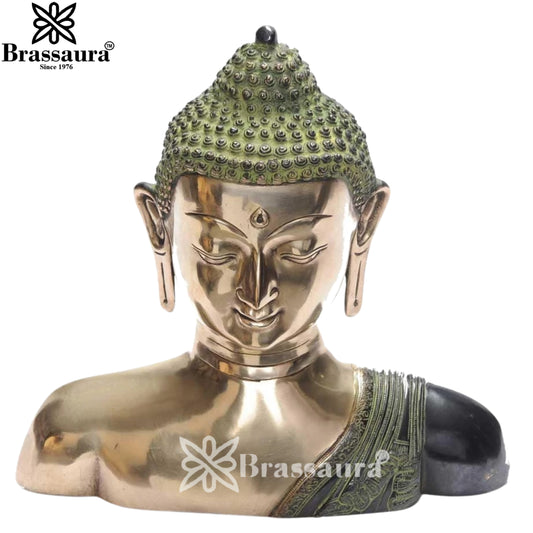 Brass Buddha Burst Weight 10 Kg & Height 14 Inch