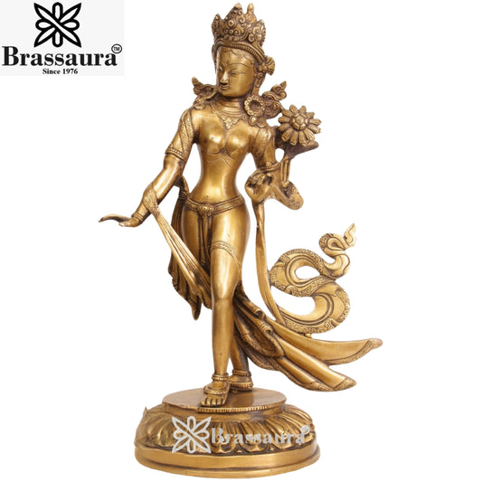 Brass Standing Tara Weight 5 Kg & Height 14.8 Inch