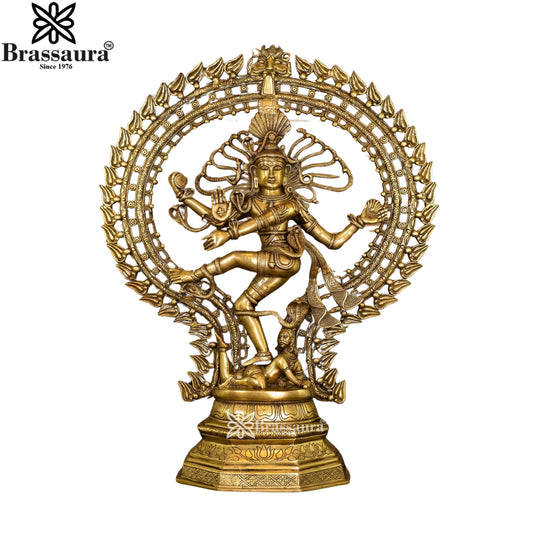 Brass Gold Dancing Natraj Statue Weight 22 Kg And Height 30 Inch