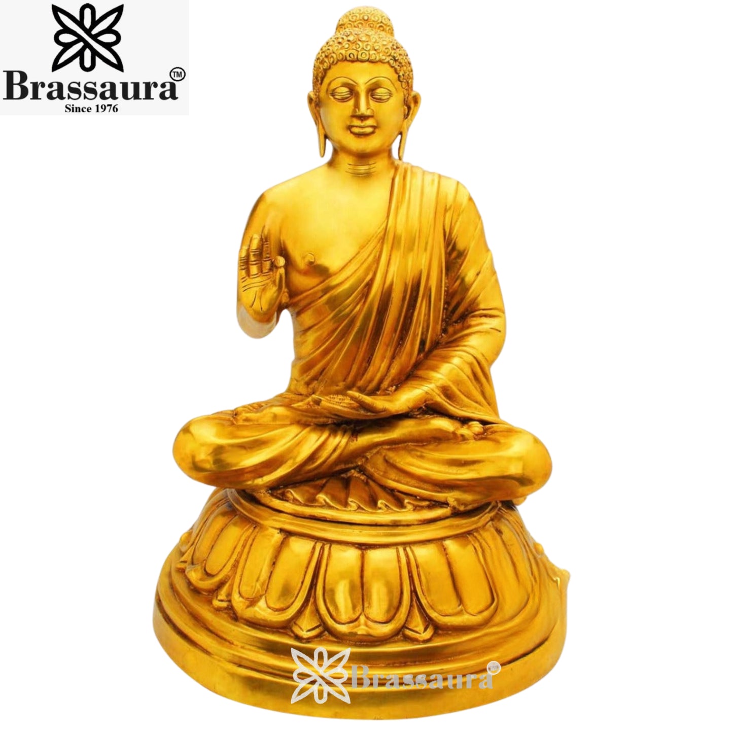 Brass Vintage Buddha Weight 15.6 Kg & Height 22 Inch