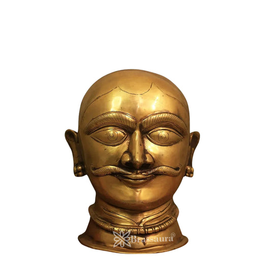 Brass Shiva Mukhlingam Statue Weight 8 Kg And Height 10.4 Inch