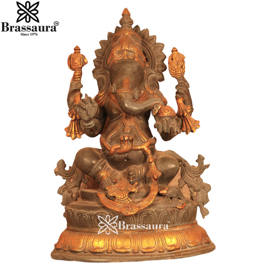 Brass Vintage Ganesha Weight 25.2 Kg & Height 20 Inch