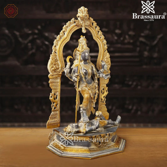 Brass Kali Ma Statue Weight 15.35 Kg And Height 21.5 Inch