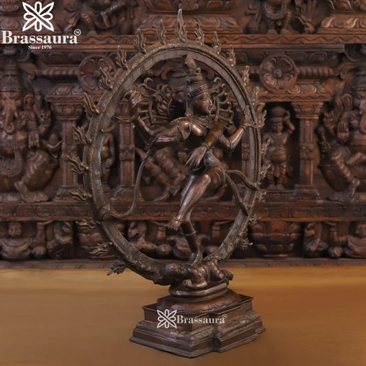 Brass Classic Dancing Natraj Statue Weight 13.28 Kg And Height 25.5 Inch