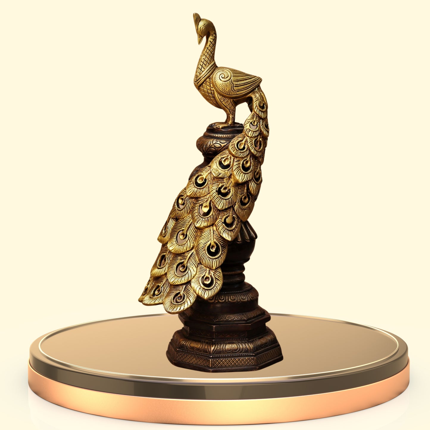 Brass Peacock For Home Décor And Gift Items Weight 7.5 kg Height 19 Inch