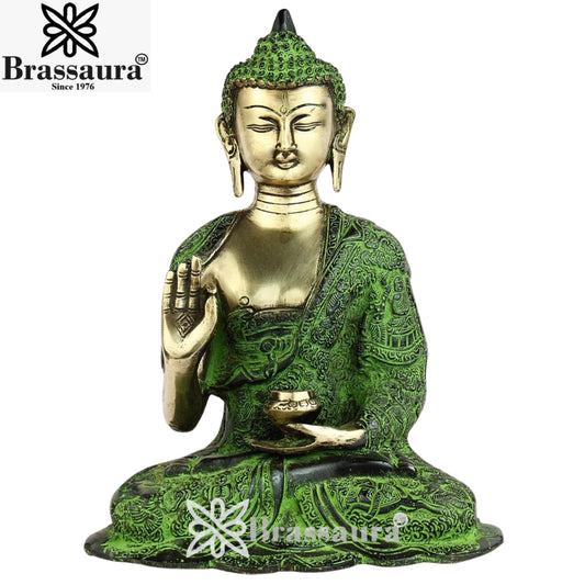 Brass Vintage Buddha Weight 4.5 Kg & Height 11 Inch