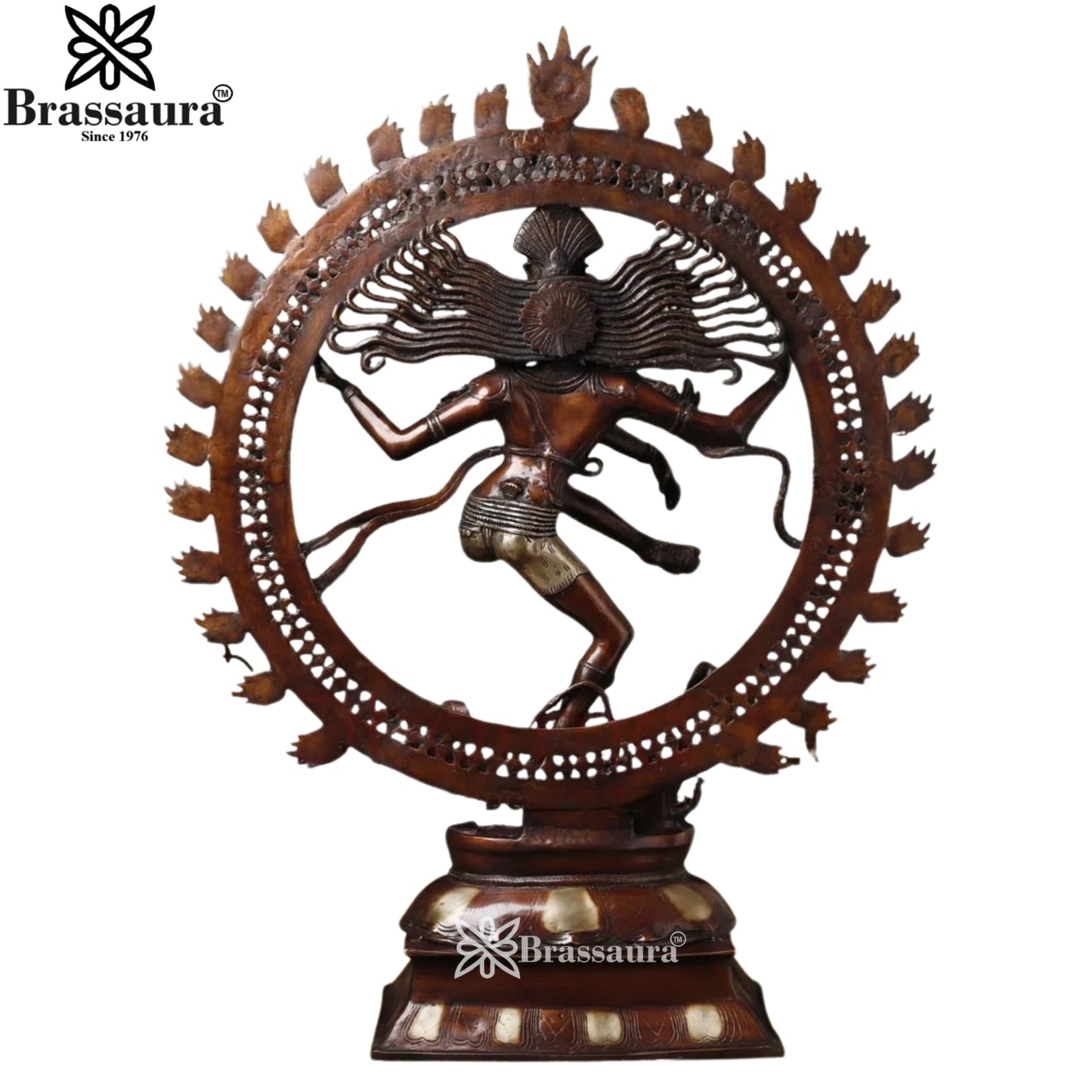 Brass Vintage Dancing Natraj Statue Weight 37.5 Kg And Height 30 Inch