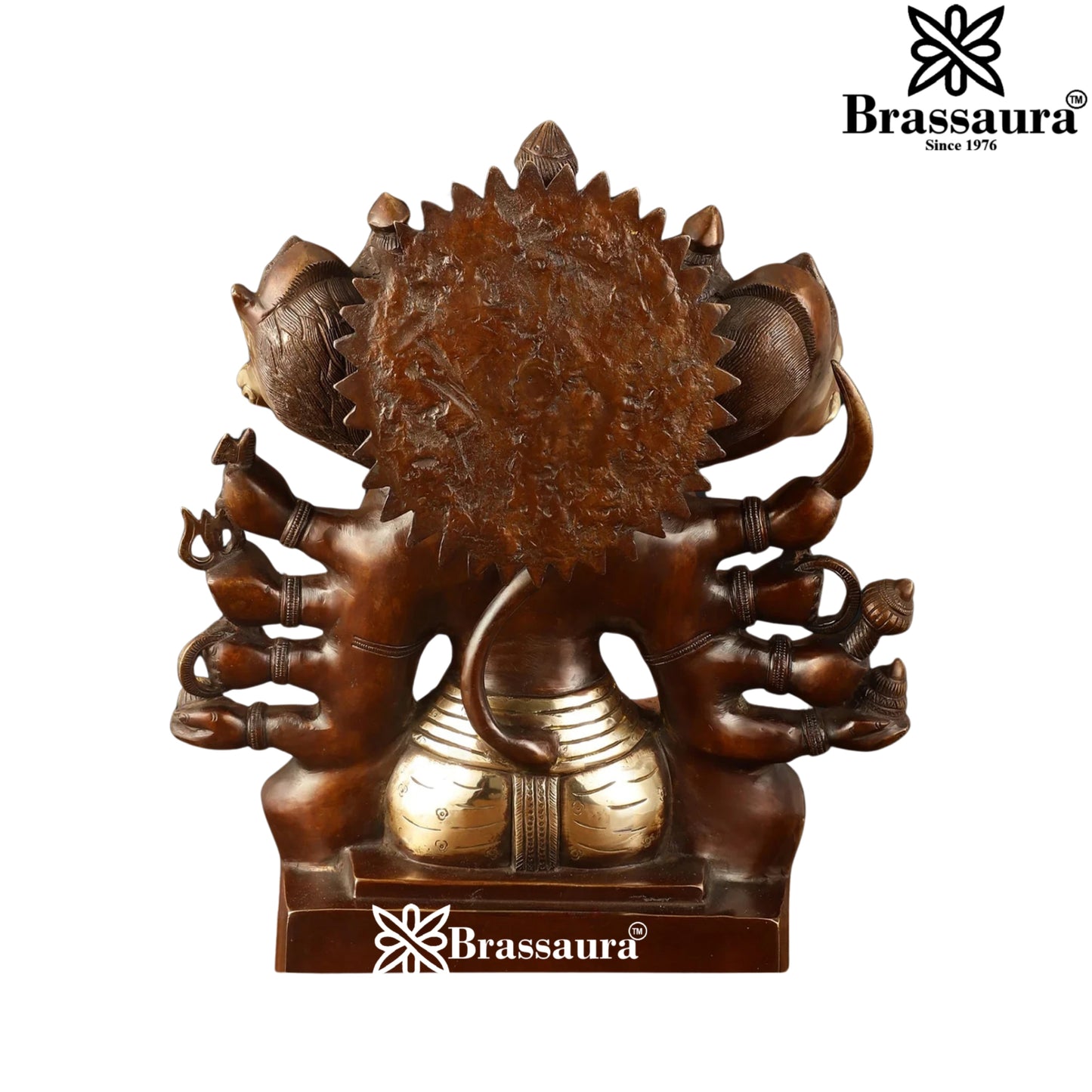 Brass Panchmukhi Hanuman Statue Weight 22 Kg And Height 17 Inch