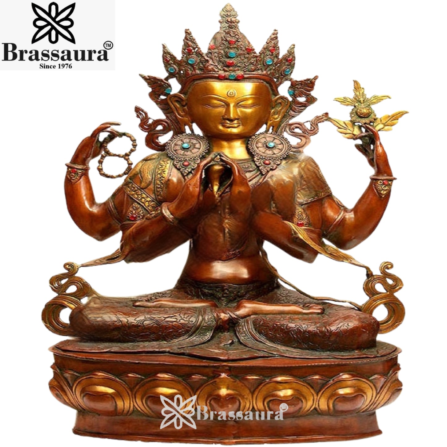 Brass Artistic Tara Weight 49 Kg & Height 38 Inch