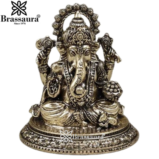 Brass Super fine Ganesha Statue Weight .124 Kg And Height 3 Inch