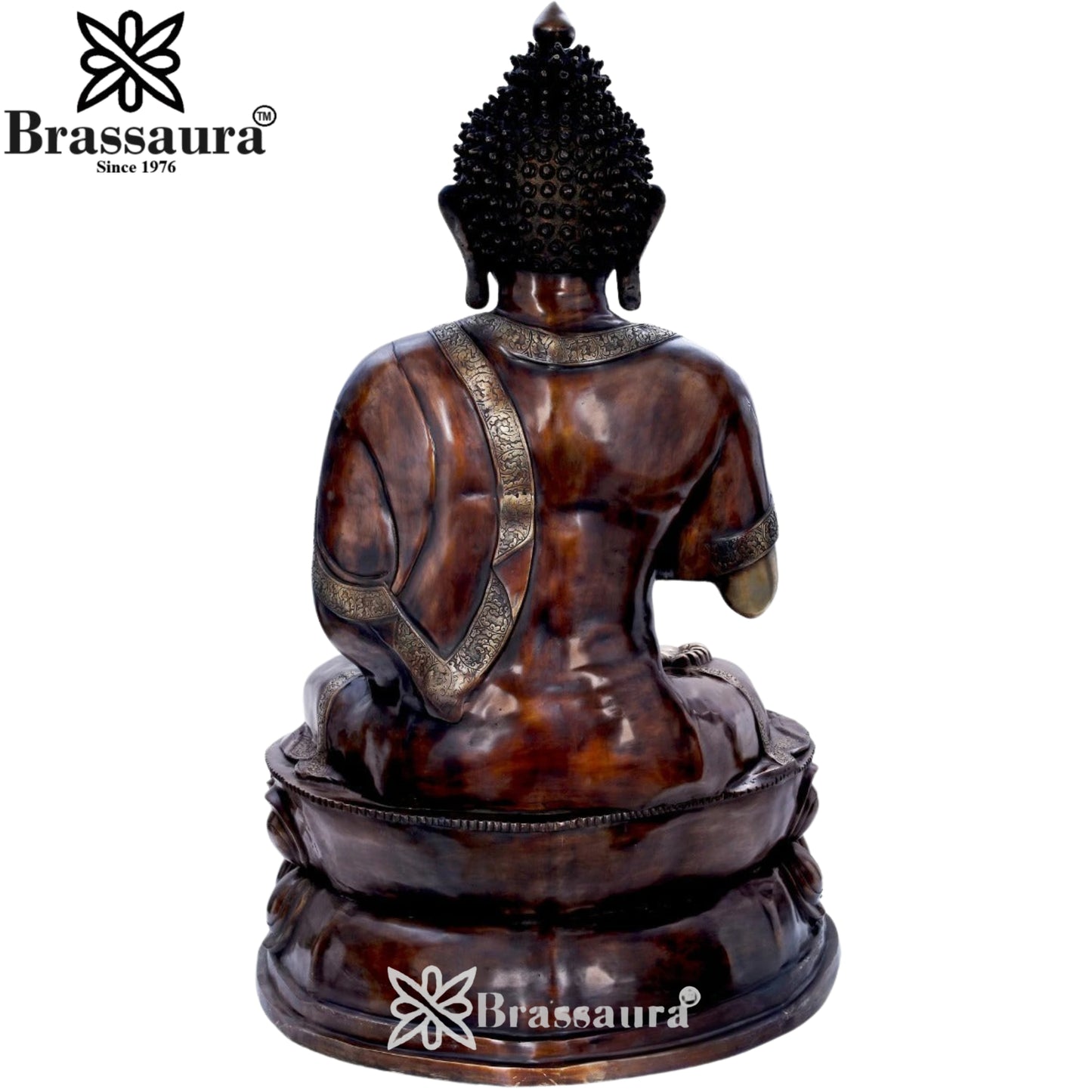 Brass Blessing Buddha Weight 91 kg & Height 48 Inch