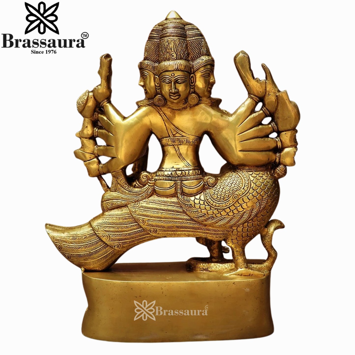 Brass Murugan Statue Weight 13.5 Kg And Height 16 Inch